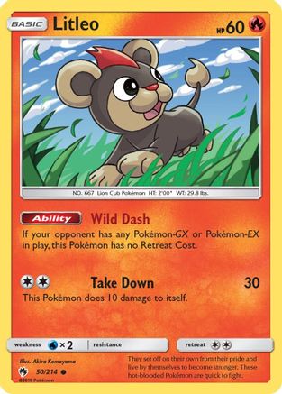 Litleo (50) Reverse Holofoil - Lost Thunder