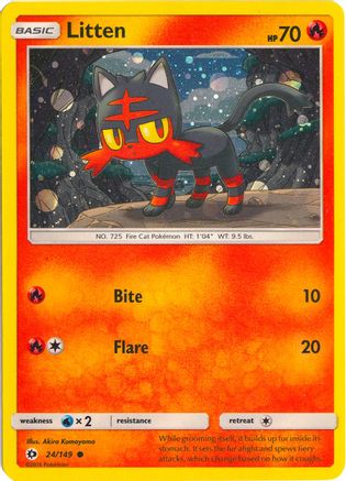 Litten (Cosmos Holo) (24) Holofoil - Miscellaneous Cards & Products