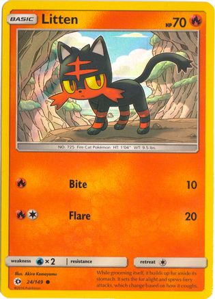 Litten (Water Web Holo) (24) Holofoil - Miscellaneous Cards & Products