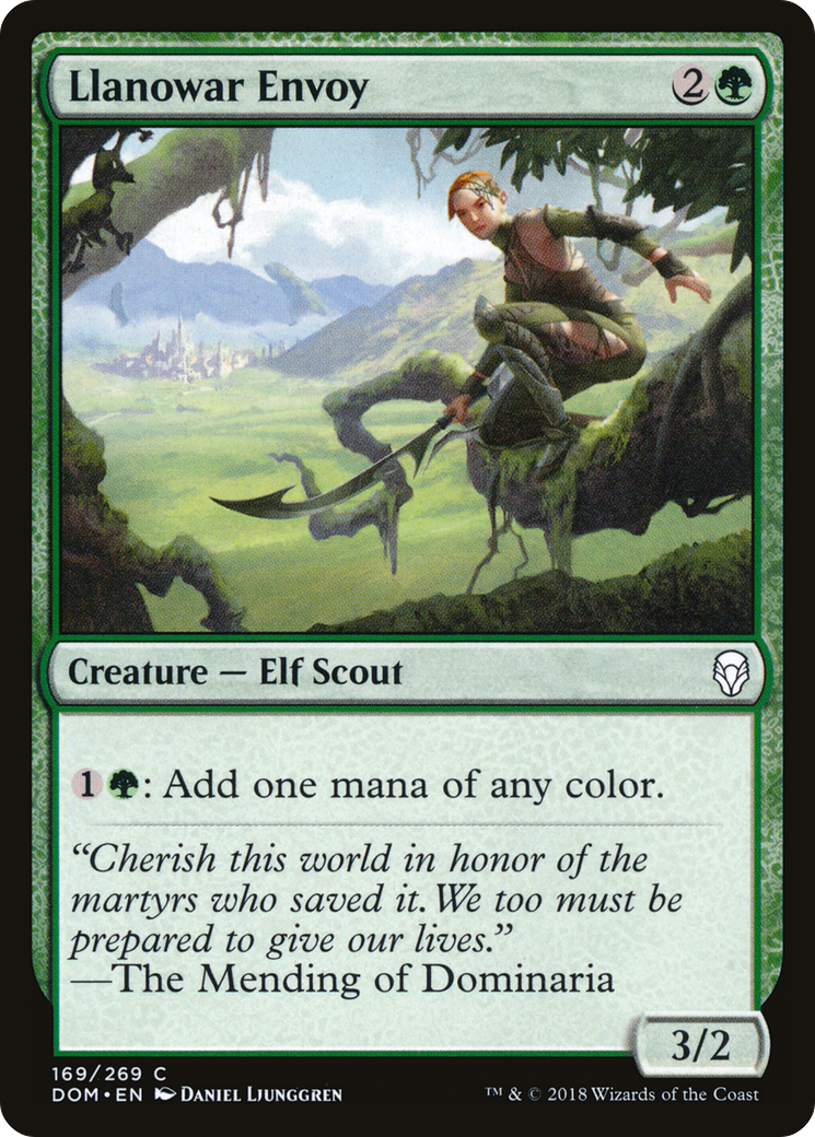 Llanowar Envoy (169) - Dominaria Foil