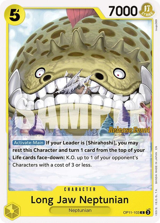 Long-Jaw Neptunian (OP11-103) Release Event Cards