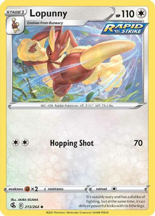 Lopunny (213) Reverse Holofoil - Fusion Strike