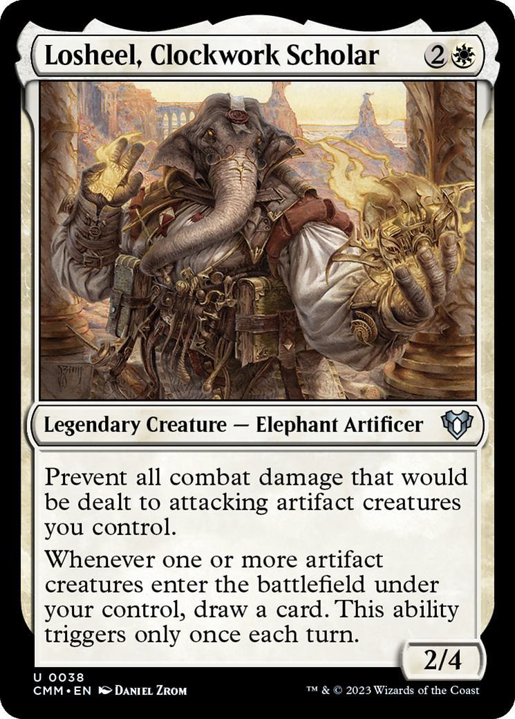 Losheel, Clockwork Scholar (038) Foil - Commander Masters