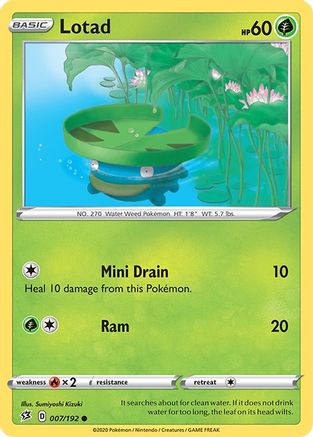 Lotad (7) Reverse Holofoil - Rebel Clash