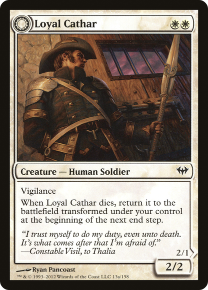 Loyal Cathar // Unhallowed Cathar (013) Foil - Dark Ascension