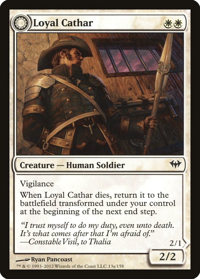 Loyal Cathar // Unhallowed Cathar (013) Foil - Dark Ascension