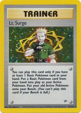 Lt. Surge (17) (Unlimited) Holofoil - Gym Heroes