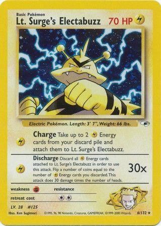 Lt. Surge's Electabuzz (6) (Unlimited) Holofoil - Gym Heroes