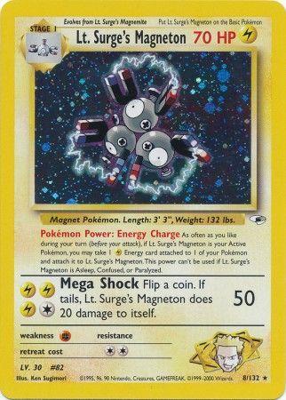 Lt. Surge's Magneton (8) (Unlimited) Holofoil - Gym Heroes
