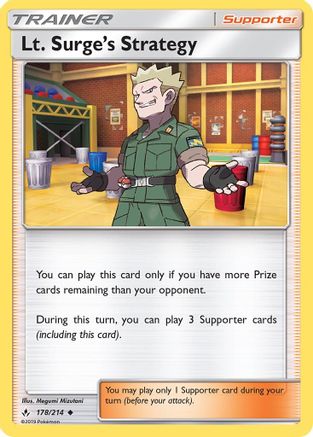 Lt. Surge's Strategy (178) Reverse Holofoil - Unbroken Bonds