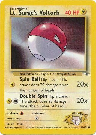 Lt. Surge's Voltorb (84) (Unlimited) - Gym Heroes