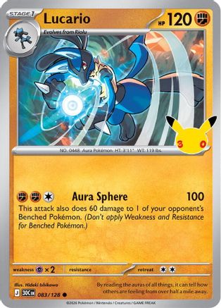 Lucario (83) Holofoil - 30th Celebration