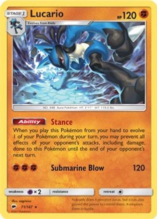 Lucario (Deck Exclusives) (71) - Burning Shadows