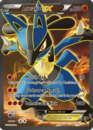 Lucario EX (Full Art) (107) Holofoil - Furious Fists