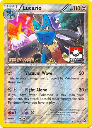 Lucario (Pokemon League) [3rd Place] (63) Reverse Holofoil - League & Championship Cards