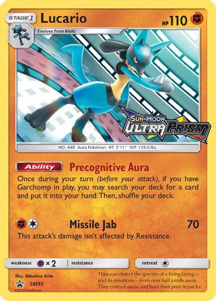 Lucario (Prerelease) (SM95) Holofoil - Black Star Promos