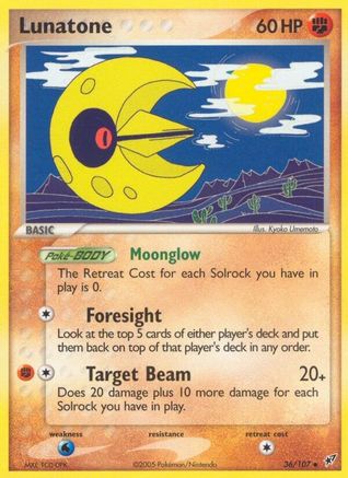 Lunatone (36) Reverse Holofoil - Deoxys