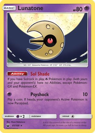 Lunatone (61) Reverse Holofoil - Celestial Storm