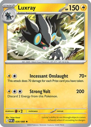 Luxray (28) Reverse Holofoil - Perfect Order