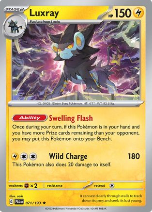 Luxray (71) Reverse Holofoil - Paldea Evolved
