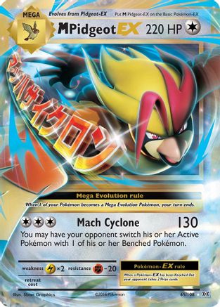 M Pidgeot EX (65) Holofoil - Evolutions