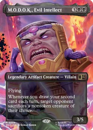 M.O.D.O.K., Evil Intellect (Borderless) (509) Foil - Commander: Marvel Super Heroes