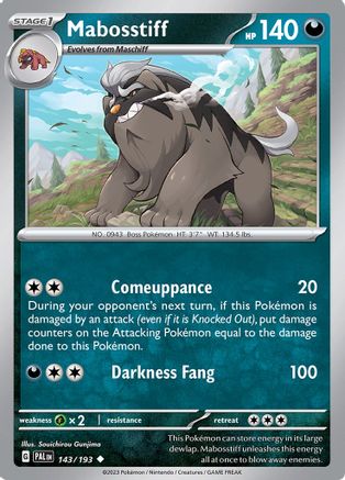 Mabosstiff (143) Reverse Holofoil - Paldea Evolved