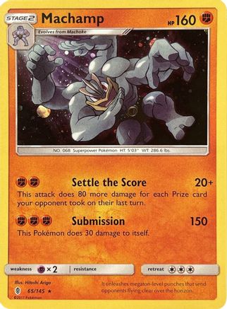 Machamp (Cosmos Holo) (Blister Exclusive) (65) Holofoil - Guardians Rising