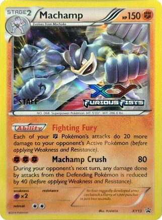 Machamp (Prerelease) [Staff] (XY13) Holofoil - Black Star Promos