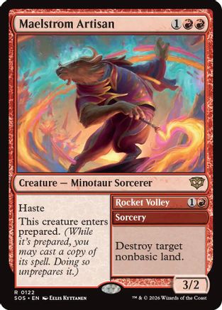 Maelstrom Artisan // Rocket Volley (122) Foil - Secrets of Strixhaven