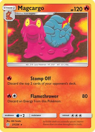 Magcargo (27) Reverse Holofoil - Cosmic Eclipse