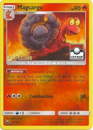 Magcargo (League Challenge) [1st Place] (24) Reverse Holofoil - League & Championship Cards