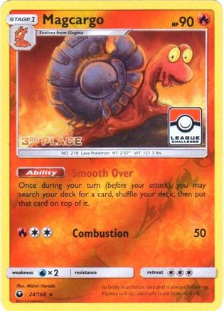 Magcargo (League Challenge) [3rd Place] (24) Reverse Holofoil - Celestial Storm