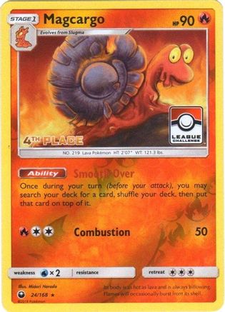 Magcargo (League Challenge) [4th Place] (24) Reverse Holofoil - League & Championship Cards