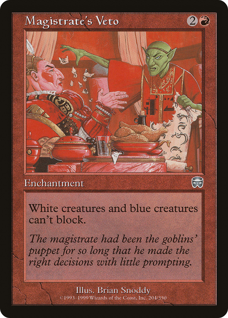 Magistrate's Veto (204) Foil - Mercadian Masques