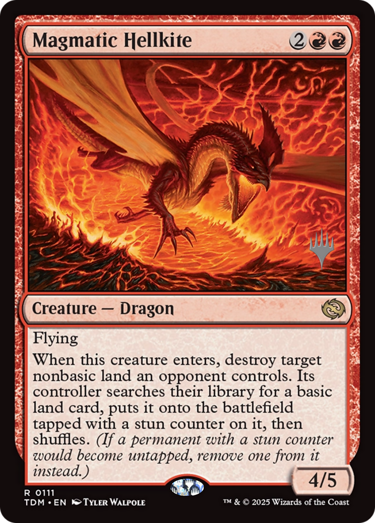 Magmatic Hellkite (Promo Pack) (111) Foil - Tarkir: Dragonstorm