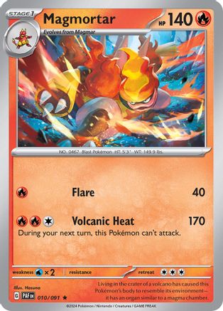 Magmortar (10) Reverse Holofoil - Paldean Fates