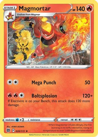 Magmortar (20) Reverse Holofoil - Brilliant Stars