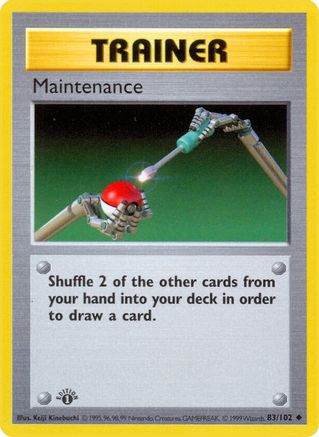 Maintenance (83) (Unlimited) - Base Set (Shadowless)