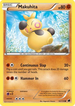 Makuhita (62) Reverse Holofoil - Plasma Freeze