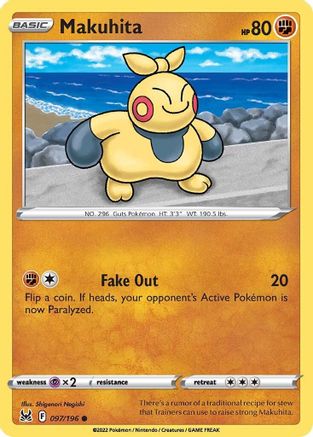 Makuhita (97) Reverse Holofoil - Lost Origin