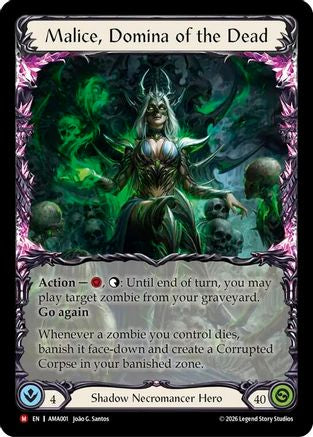 Malice, Domina of the Dead (Extended Art) (AMA001) Rainbow Foil - Armory Deck: Malice