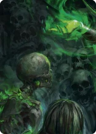 Malice, Domina of the Dead // Levia, Shadowborn Abomination Double Sided Art Card (Middle Left) - GEM Pack