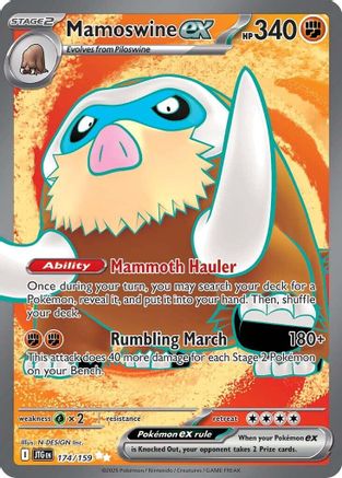Mamoswine ex (Full Art) (174) Holofoil - Journey Together