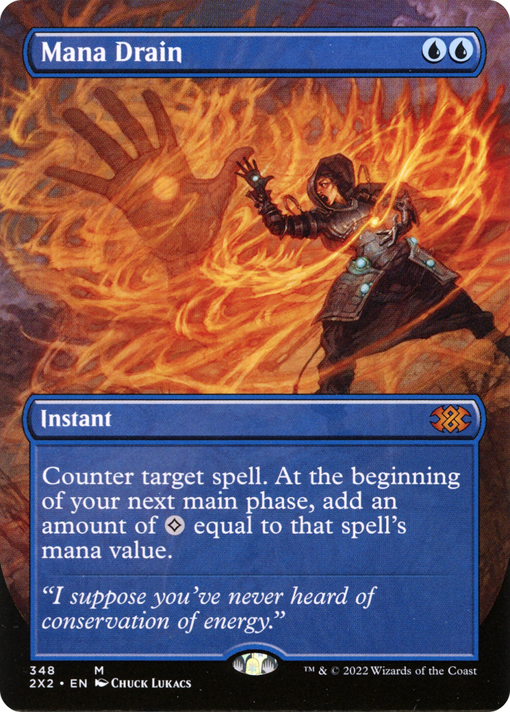 Mana Drain (Borderless) (348) - Double Masters 2022