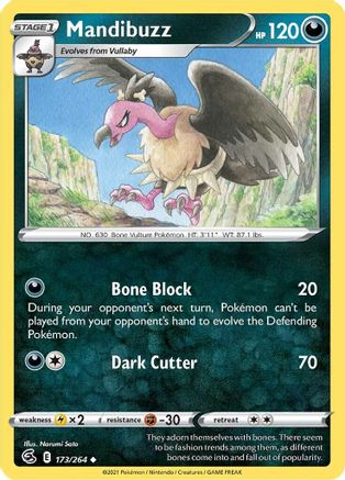 Mandibuzz (173) Reverse Holofoil - Fusion Strike