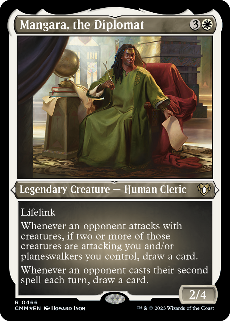 Mangara, the Diplomat (466) Etched Foil - Commander Masters