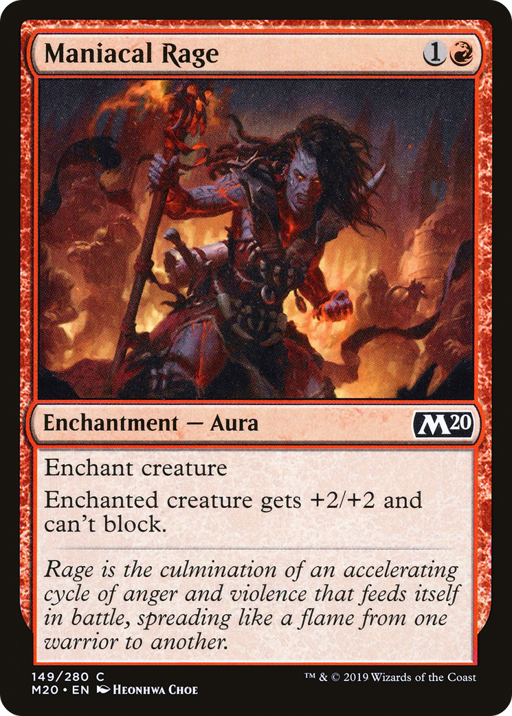 Maniacal Rage (149) - Core Set 2020 Foil