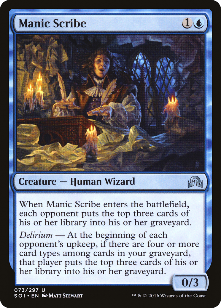 Manic Scribe (073) Foil - Shadows over Innistrad