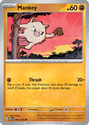 Mankey (56) Reverse Holofoil - 151